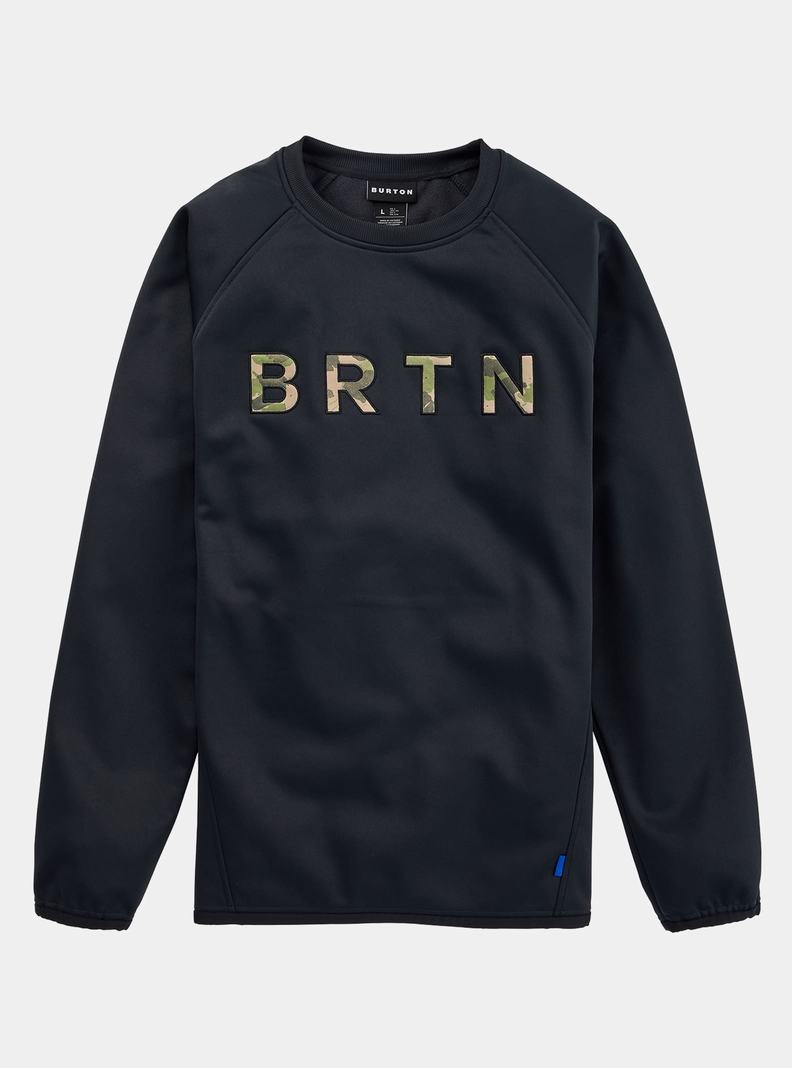 Sweats Burton Crown Weatherproof Pullover Crew Homme Noir | 425976-XFQ