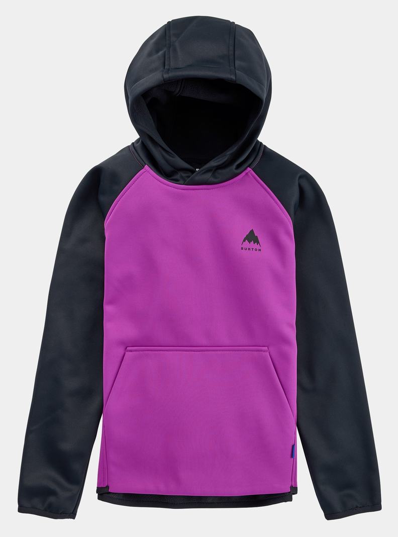 Sweats Burton Crown Weatherproof Pullover Fleece Enfant Noir Violette | 437286-GVY