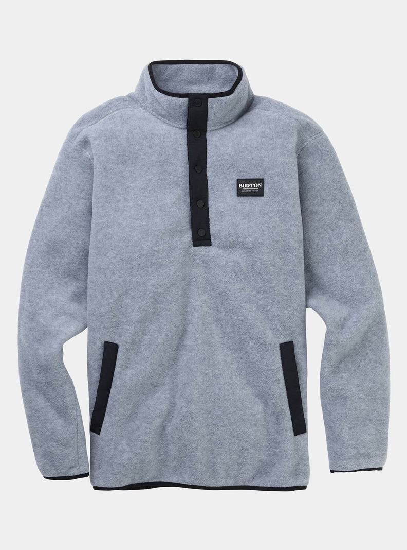 Sweats Burton Hearth Fleece Pullover Homme Grise | 640293-WHQ