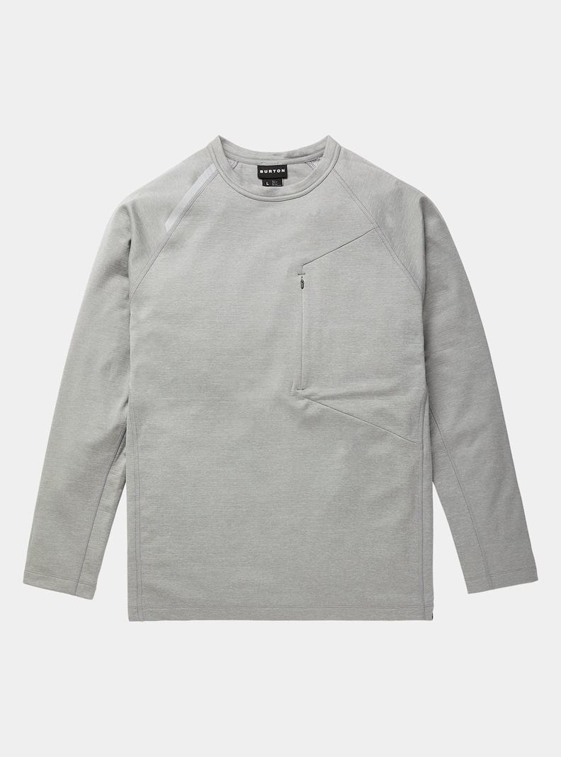 Sweats Burton Multipath Grid Crewneck Fleece Homme Grise | 608435-NME