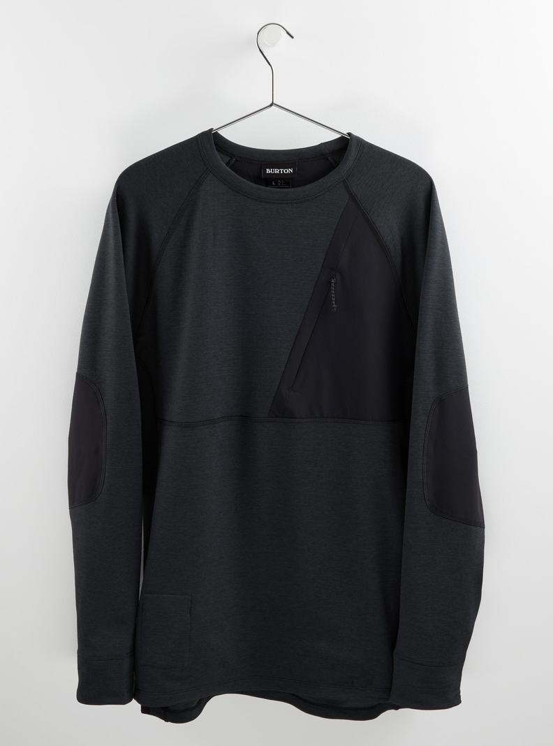 Sweats Burton Multipath Grid Crewneck Fleece Homme Noir | 637415-ZVD