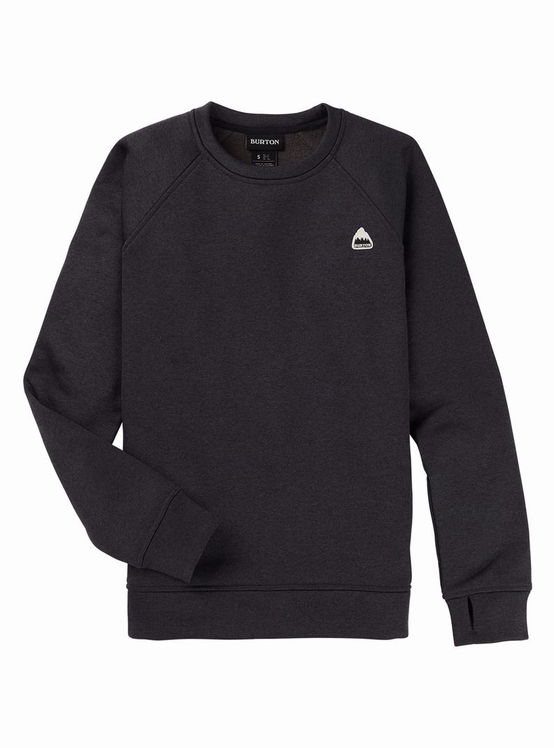Sweats Burton Oak Crewneck Fleece Femme Noir | 702496-VWQ