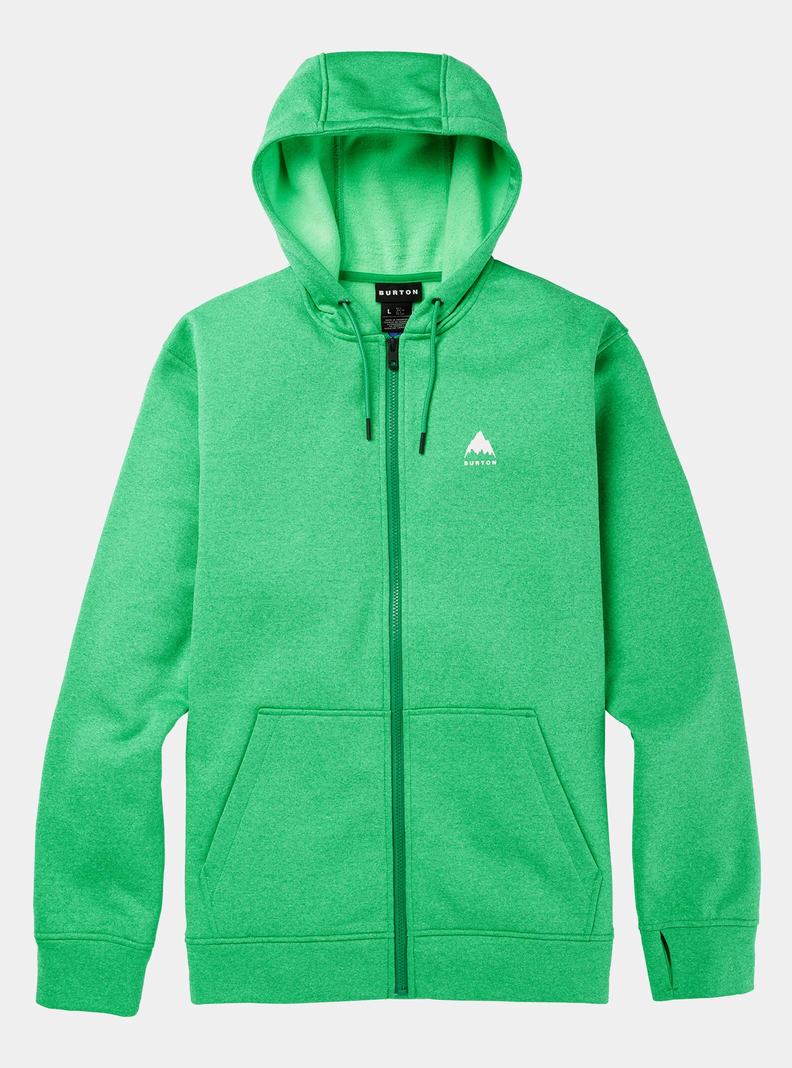 Sweats Burton Oak Full-Zip Hoodie Homme Vert | 132794-ODP