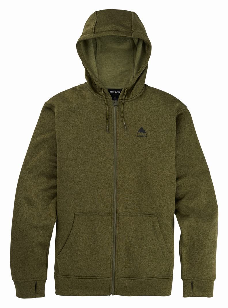 Sweats Burton Oak Full-Zip Hoodie Homme Vert Olive | 319645-QTJ