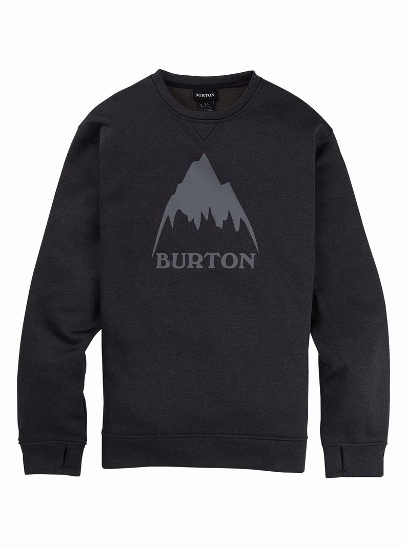 Sweats Burton Oak Pullover Crew Homme Noir | 674109-MOZ