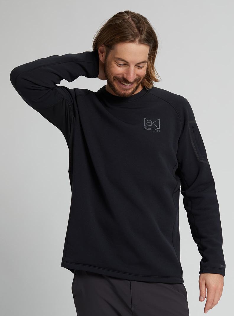 Sweats Burton [ak] Baker Power Stretch® Fleece Crewneck Homme Noir | 810497-YKB