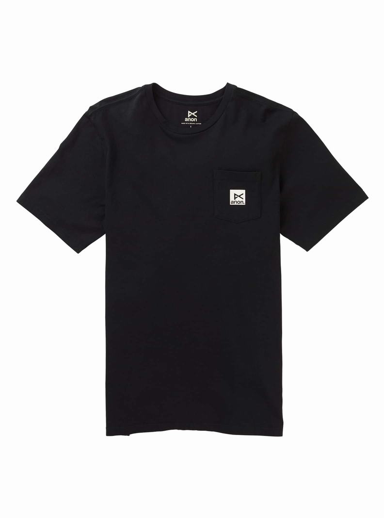 T-shirts Burton Anon Corta Sleeve Pocket Femme Noir | 541978-ZOT