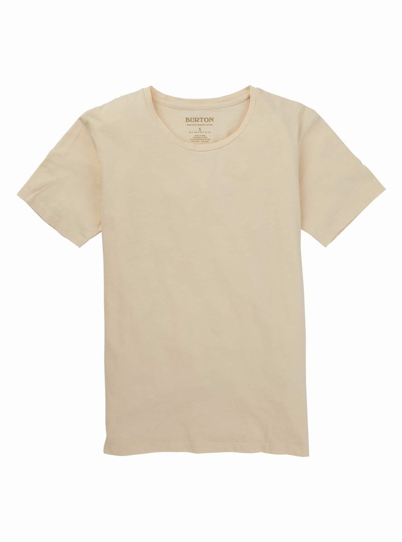 T-shirts Burton Classiche Corta Sleeve Femme Beige | 962375-XCS