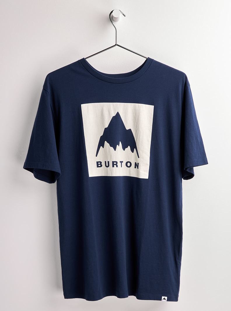 T-shirts Burton Classiche Mountain High Corta Sleeve Femme Bleu | 768542-GUI