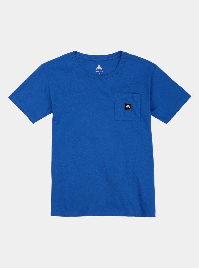 T-shirts Burton Colfax Corta Sleeve Femme Bleu | 901534-HKJ