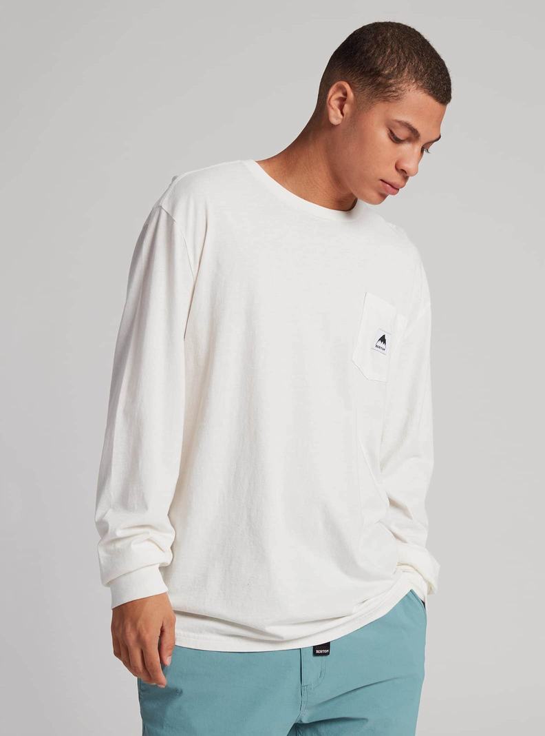 T-shirts Burton Colfax Long Sleeve Femme Blanche | 296415-JXN