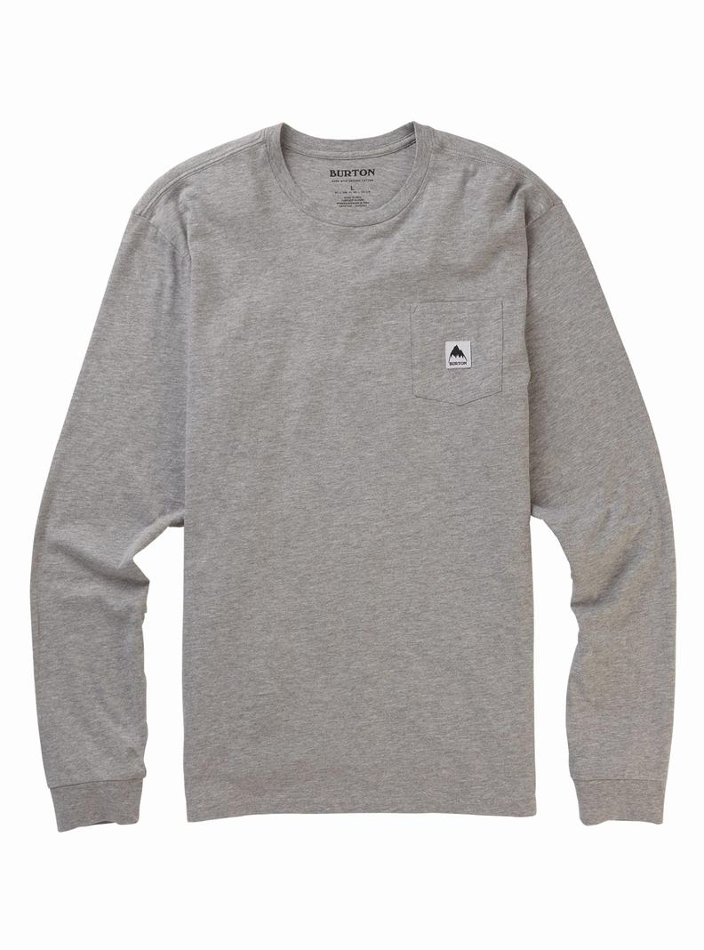 T-shirts Burton Colfax Long Sleeve Femme Grise | 586134-KZY
