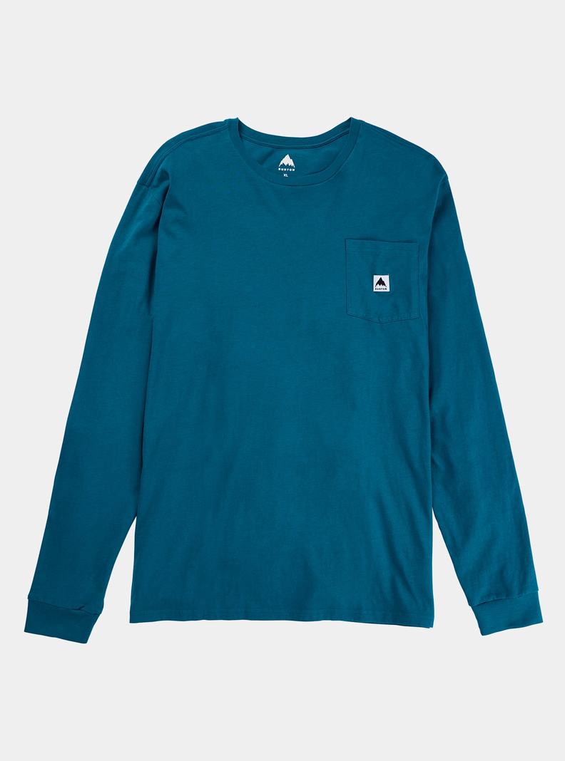 T-shirts Burton Colfax Long Sleeve Homme Bleu | 709158-USC