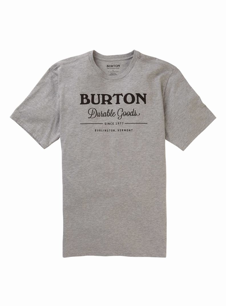 T-shirts Burton Durable Goods Corta Sleeve Homme Grise | 851427-NVL