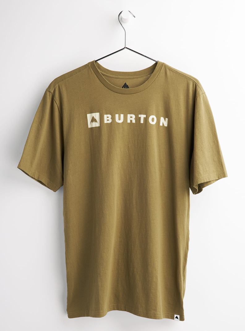 T-shirts Burton Horizontal Mountain Corta Sleeve Homme Vert Olive | 691045-ILW