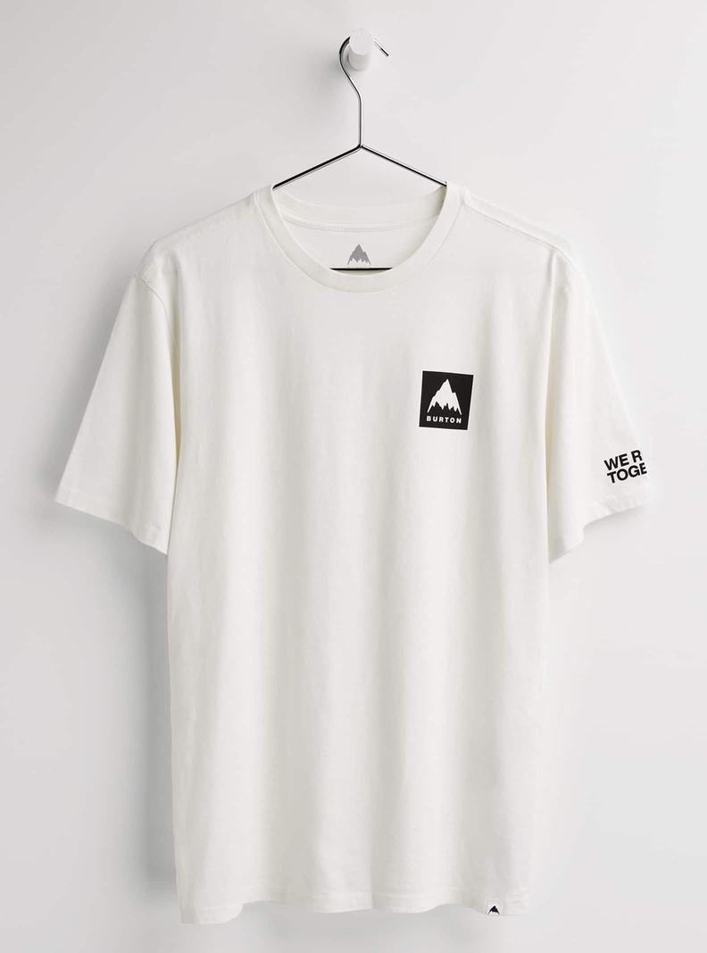 T-shirts Burton Mountain Mark Corta Sleeve Homme Blanche | 134852-ZJU