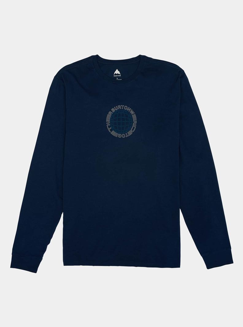 T-shirts Burton Saugatuck Long Sleeve Homme Bleu | 675024-IJC