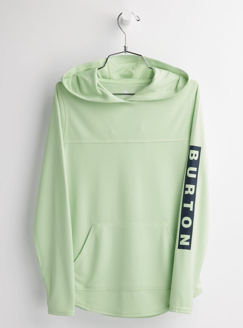T-shirts Burton Spurway Tech Encapuchonné Long Sleeve Enfant Vert Clair | 308795-FUZ
