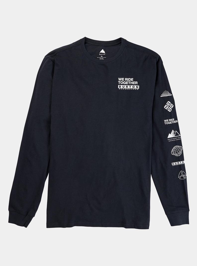 T-shirts Burton Woodmere Long Sleeve Homme Noir | 903425-SOY