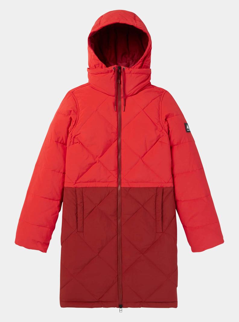 Veste Snowboard Burton Chescott Down Femme Rose Orange Rose | 251067-AVY