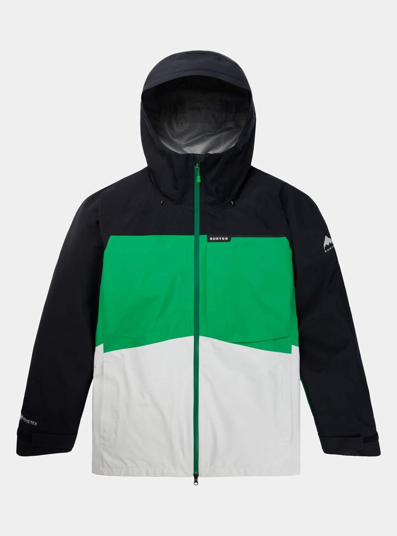 Veste Snowboard Burton GORE-TEX 3L Treeline Homme Noir Vert Blanche | 982637-XFZ