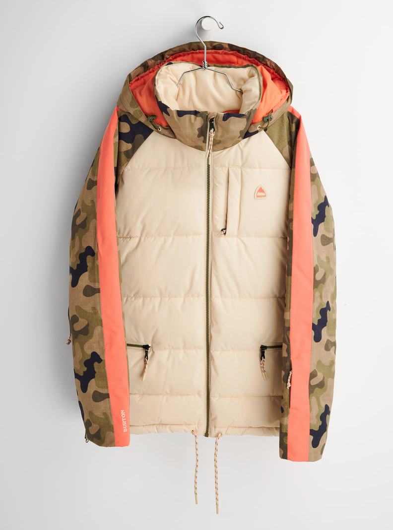 Veste Snowboard Burton Keelan Femme Beige Vert Olive Camouflage | 092561-CKB