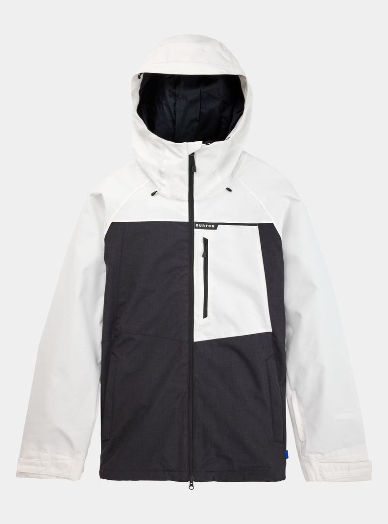 Veste Snowboard Burton Lodgepole 2L Homme Blanche Noir | 305247-QEC