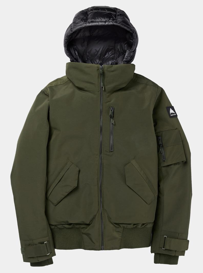 Veste Snowboard Burton Saxton Bomber Femme Vert Foncé | 281549-PYD