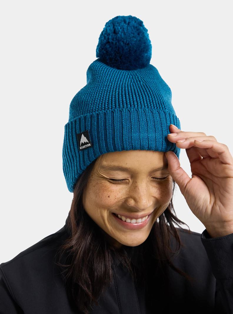 Bonnet Burton Fleece-Doublée Earflap Femme Bleu | 496752-VHI
