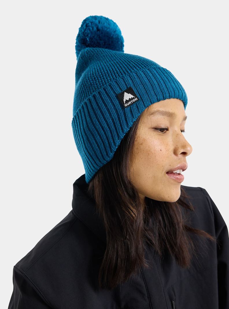 Bonnet Burton Fleece-Doublée Earflap Femme Bleu | 496752-VHI
