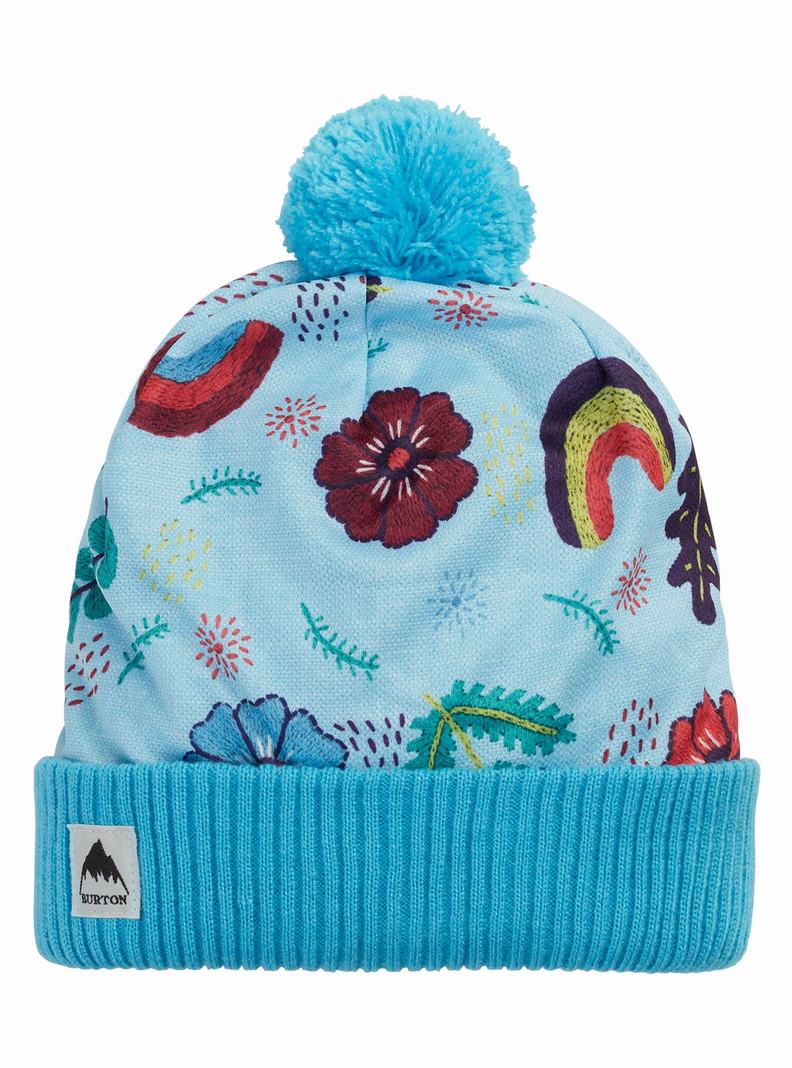 Bonnet Burton Printed Pom Enfant Rouge | 345079-MBQ