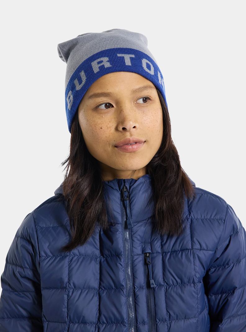 Bonnet Burton Recycled Billboard Homme Bleu Argent | 906482-CQS