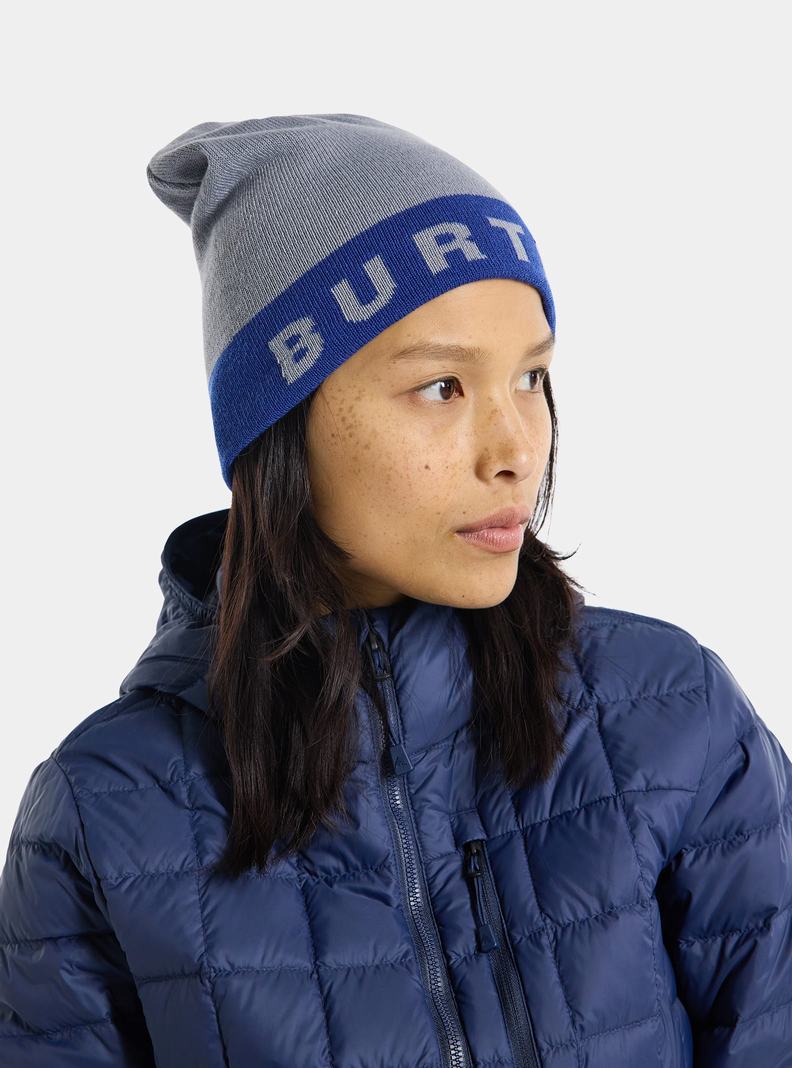 Bonnet Burton Recycled Billboard Homme Bleu Argent | 906482-CQS
