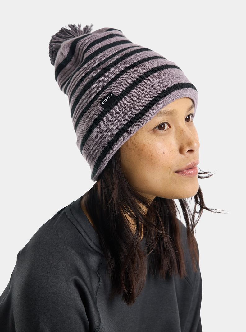 Bonnet Burton Recycled Ottoman Rib Femme Violette | 709645-LAB