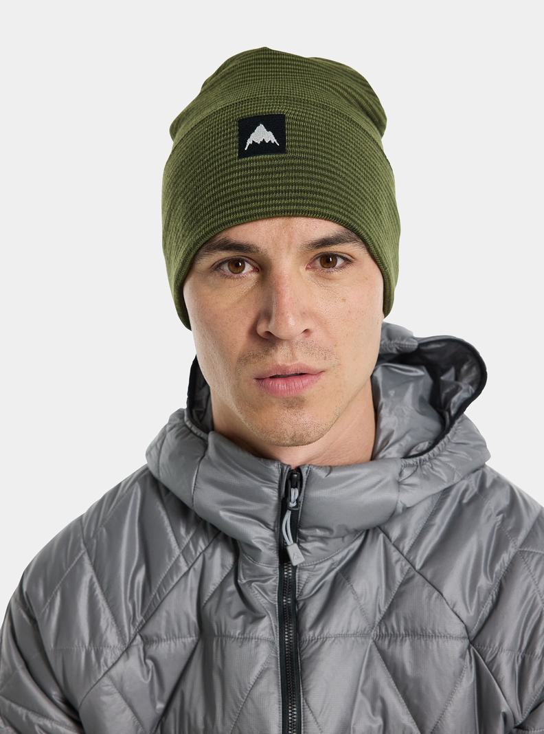 Bonnet Burton Recycled Stripe Femme Vert Olive | 925860-CTG