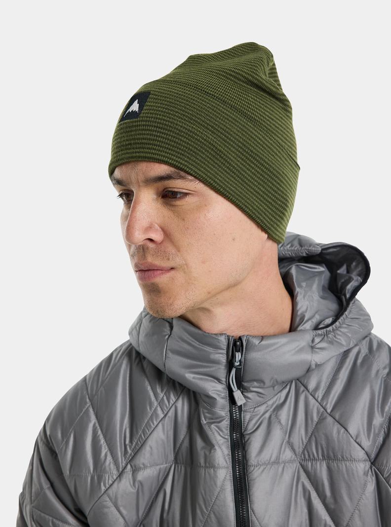 Bonnet Burton Recycled Stripe Femme Vert Olive | 925860-CTG