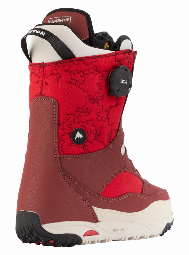 Boots Snowboard Burton Limelight BOA® Femme Bordeaux Beige | 681932-HWY