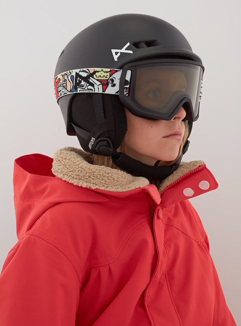 Casque Snowboard Burton Anon Burner Enfant Noir | 861354-BYQ