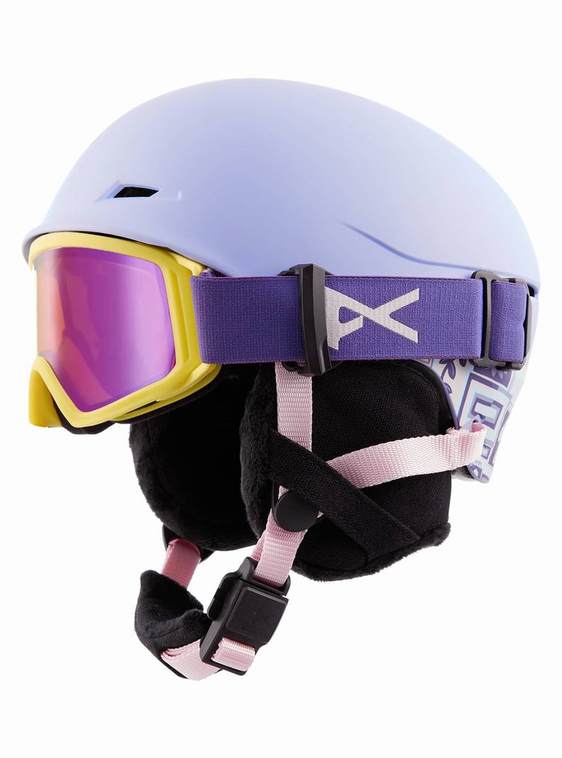 Casque Snowboard Burton Anon Define Enfant Violette | 208647-OMZ