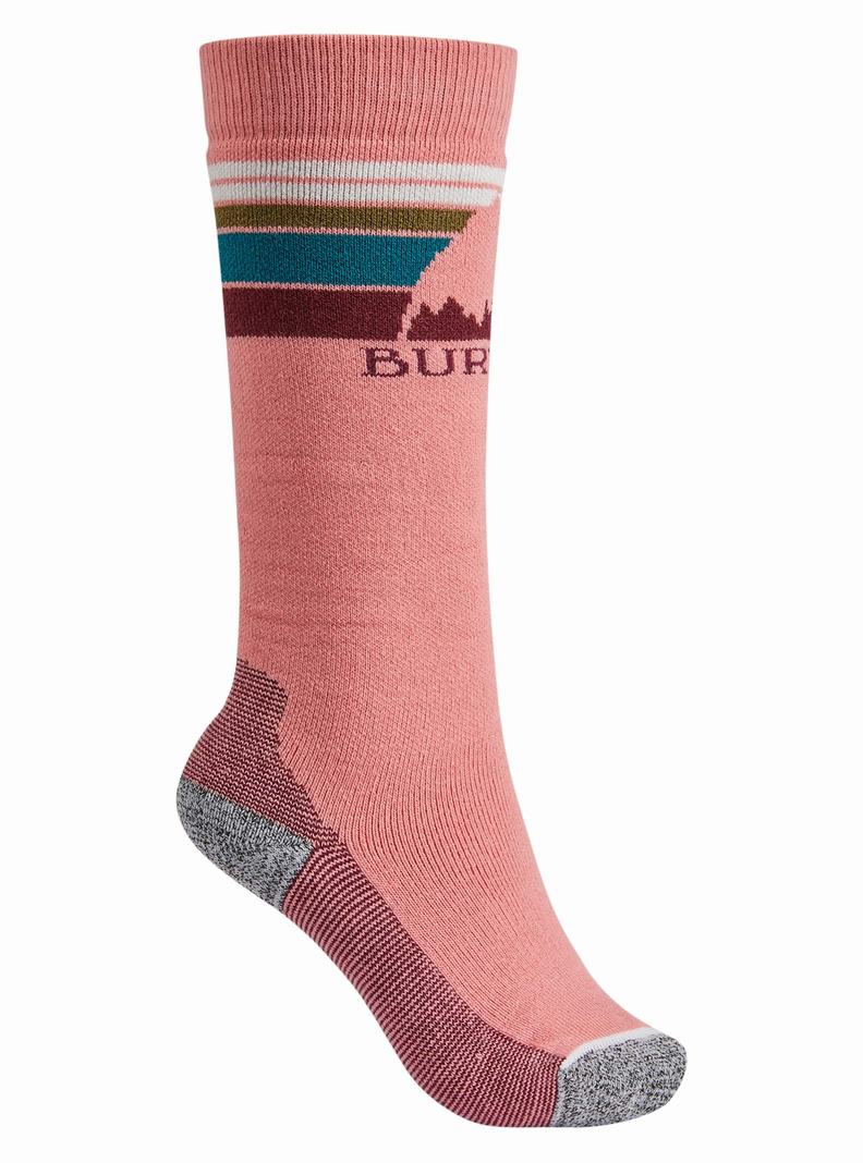 Chaussettes Burton Emblem Midweight Enfant Rose | 107342-QEA