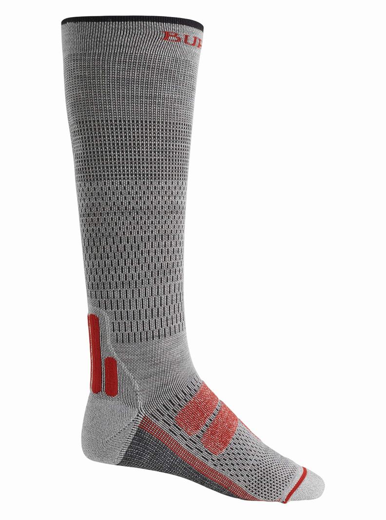 Chaussettes Burton Performance + Ultralight Compression Homme Grise | 249357-GWP