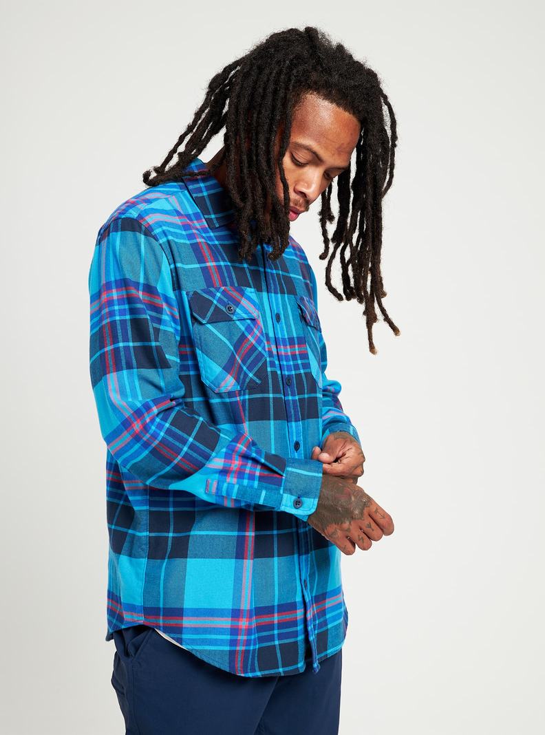 Chemise Burton Brighton Flannel Homme Bleu | 793461-BKX