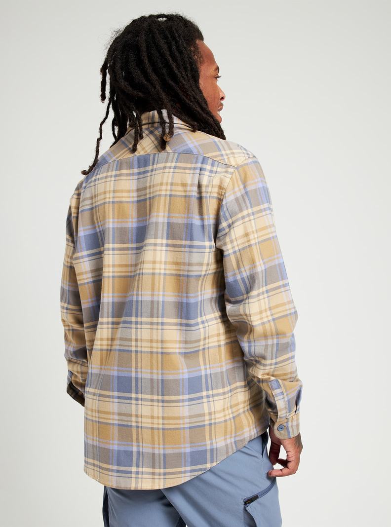 Chemise Burton Brighton Flannel Homme Kaki Bleu | 296075-IGE