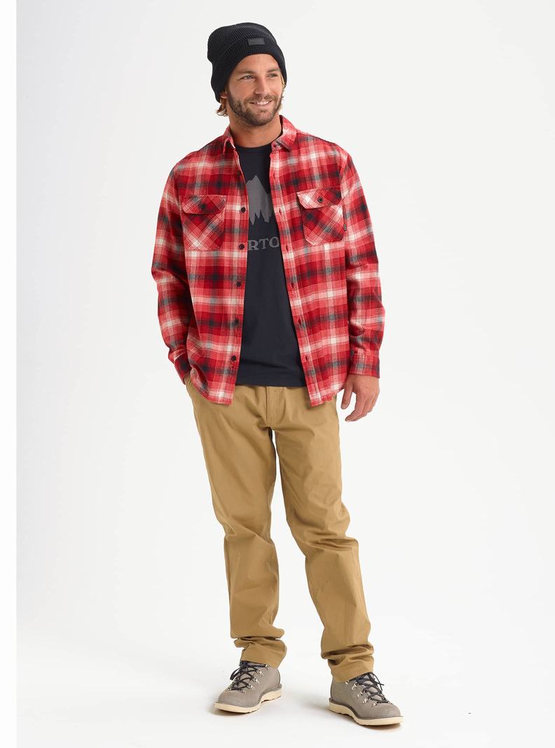 Chemise Burton Brighton Flannel Homme Rouge | 871630-GCN