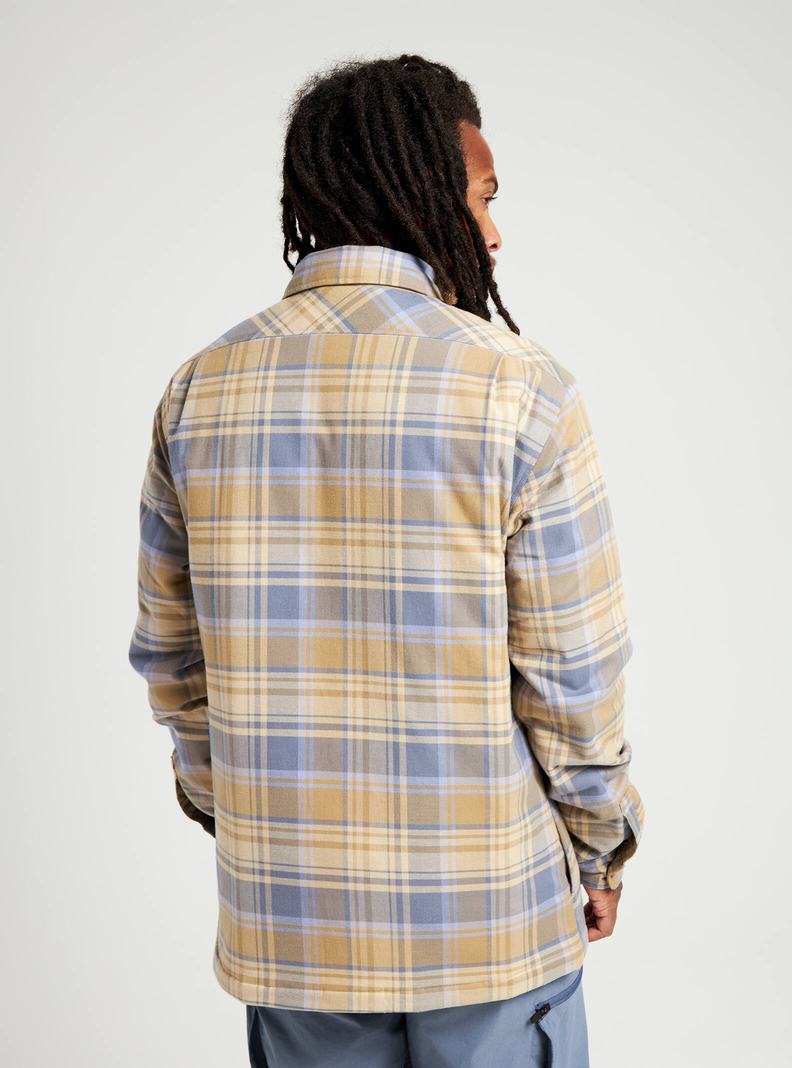 Chemise Burton Brighton Insulated Flannel Homme Kaki Bleu | 916250-DOJ
