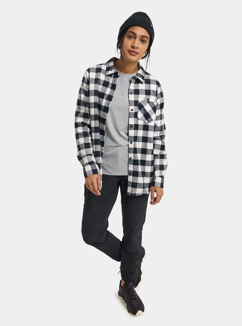 Chemise Burton Favorite Long Sleeve Flannel Femme Blanche | 018295-AYW