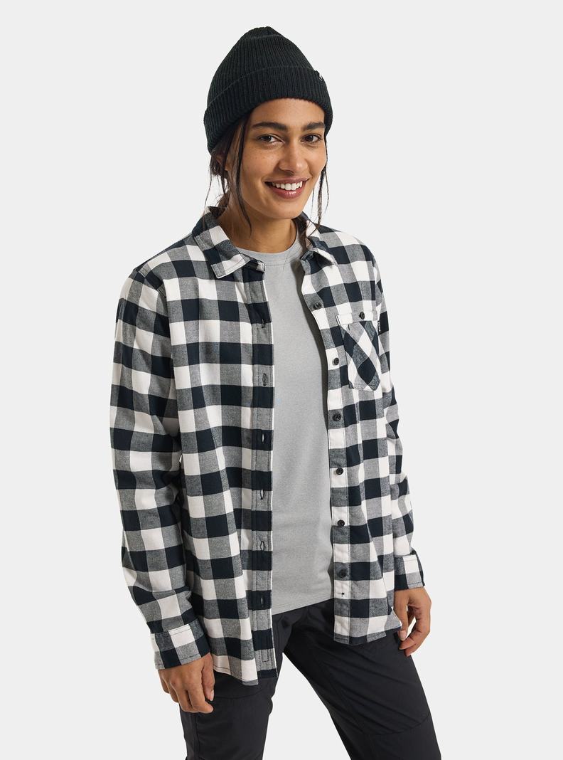 Chemise Burton Favorite Long Sleeve Flannel Femme Blanche | 018295-AYW
