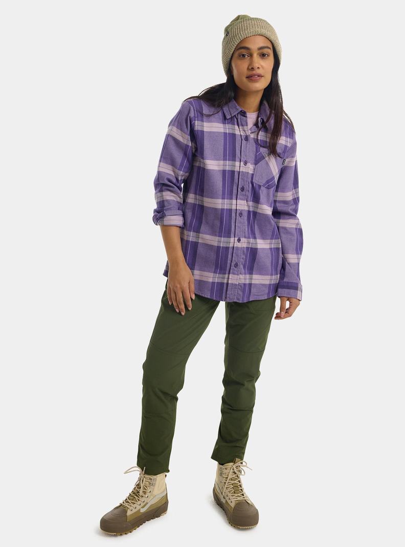 Chemise Burton Favorite Long Sleeve Flannel Femme Violette | 746219-YEJ