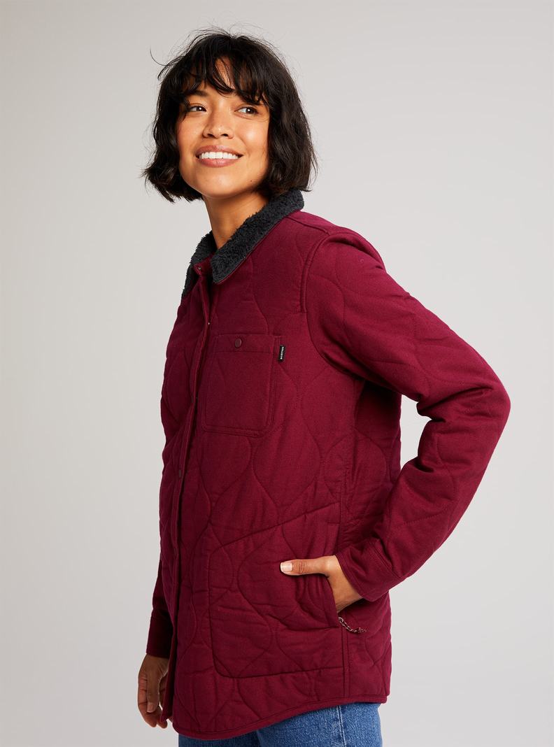 Chemise Burton Grace Insulated Flannel Femme Bordeaux | 782694-UID