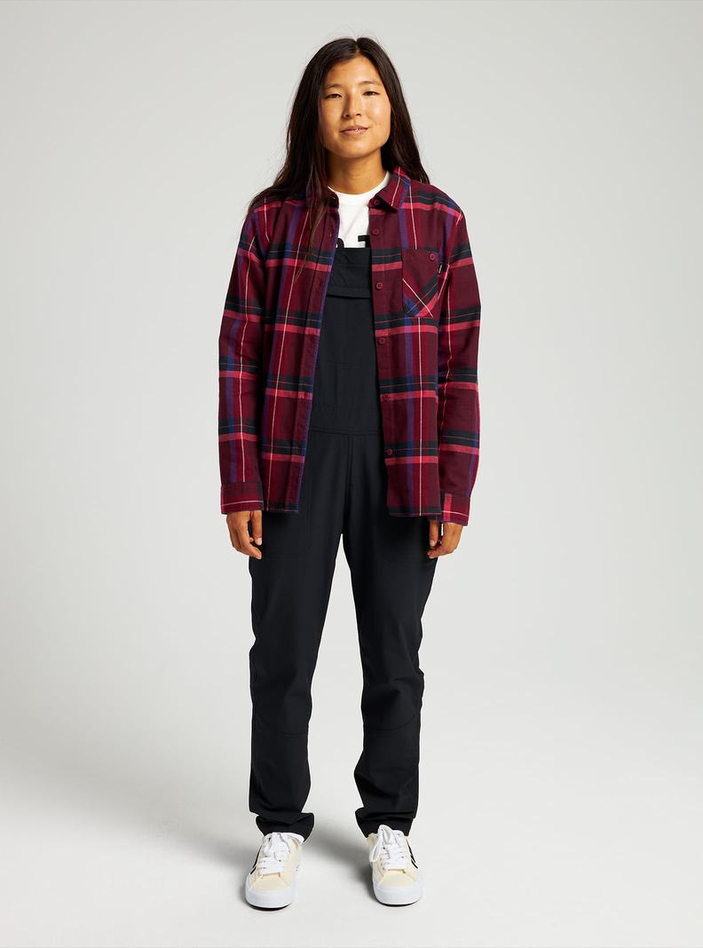 Chemise Burton Grace Long Sleeve Flannel Femme Rouge Foncé | 053186-HRG